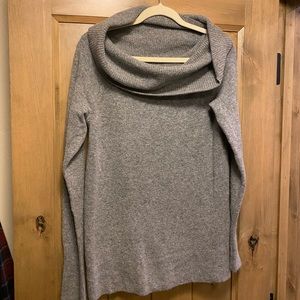 J Crew Gray Off The Shoulder Sweater